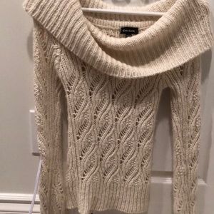 Bebe Ivory Cable Sweater